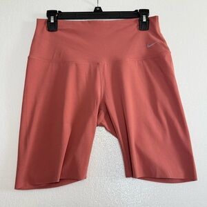 Nike Zenvy Dri -Fit High Rise Training Shorts Women Large Infina Soft Coral